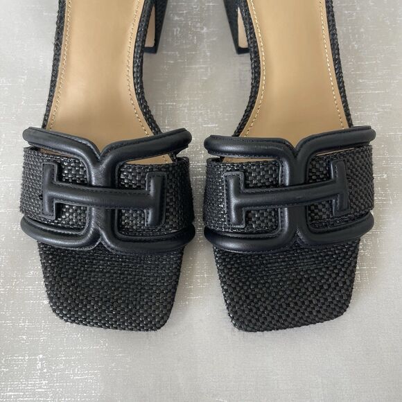 Sam Edelman Waylon Square Toe Block Heel Slide Black Sandals Size 10 M - Picture 3 of 13